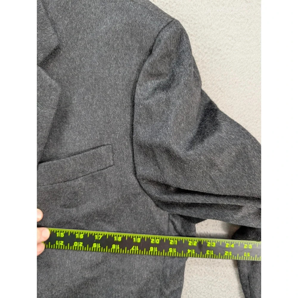Donna‎ Karan Signature Blazer Mens 42 Long Cashmere Gray 3 Button Jacket Office